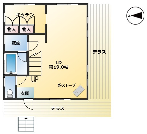 苗木ハイランド　N様別荘の間取り|1階
