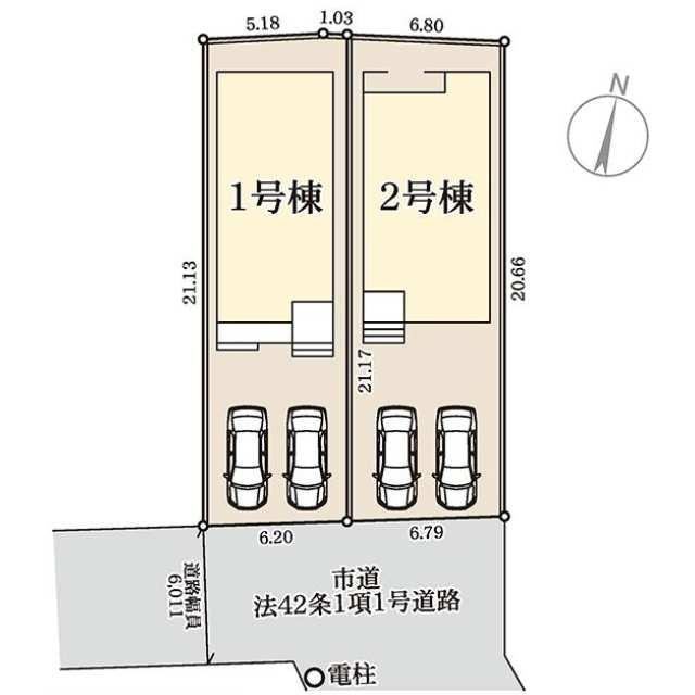 東区小山2丁目の区画図