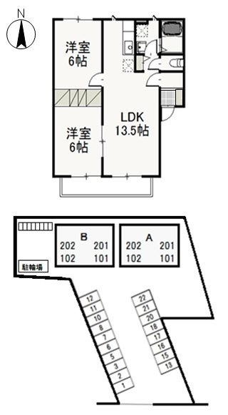 アウローラ万倍Ｂ の間取り