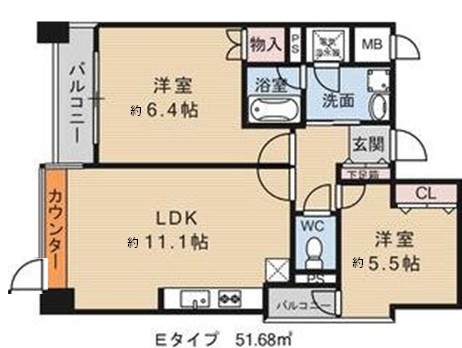 西宮アネックスの間取り
