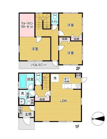 前橋市小屋原町　中古住宅の間取り|3LDK