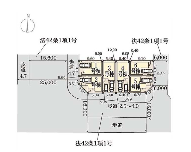 大道南２丁目　新築戸建の区画図