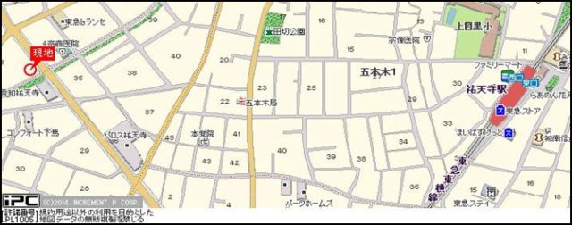 フェルテロアール祐天寺の地図