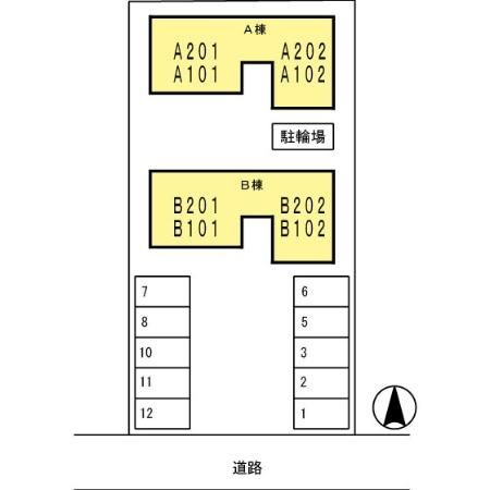 ボーンハウスこどもの森　A棟の区画図