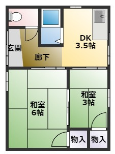 中郷2-203貸家の間取り