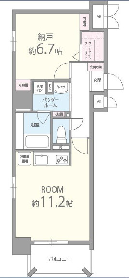 huit arbre上町台の間取り