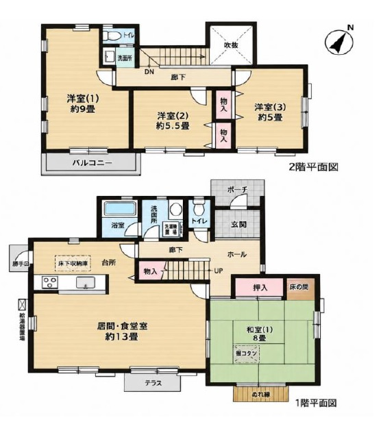 小束山３丁目　中古戸建の間取り