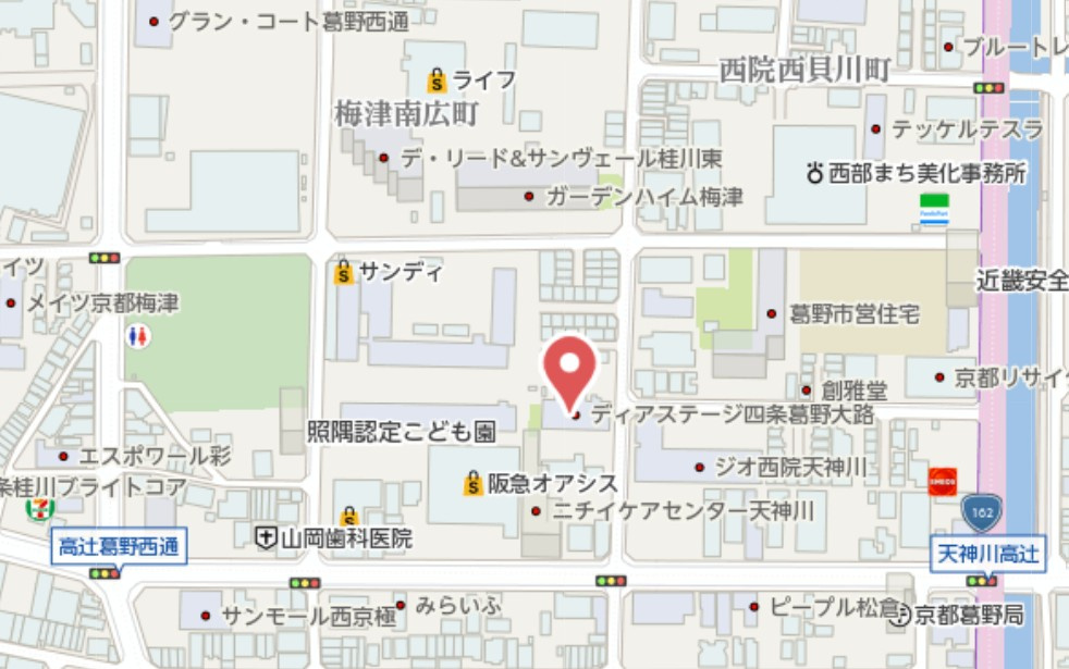 ディアステージ四条葛野大路　8階の地図