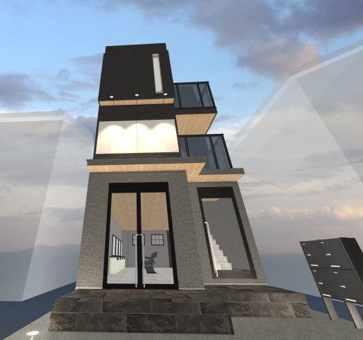 (仮)Regalo西田辺BLDG 計画 想定利回8.38％の外観パース