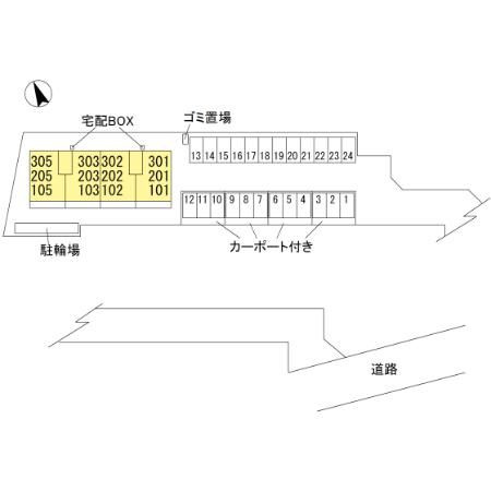 Ｔｉａｒｅ　Ｍａｎｂａｉの区画図