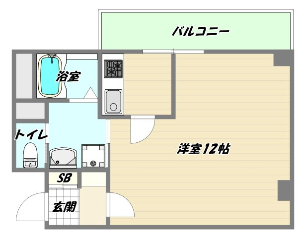 大阪市淀川区西中島６丁目の賃貸マンションの間取り