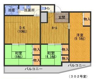 宝塚市光明町　サン光明の間取り