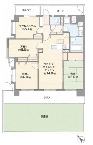 日神パレステージ愛甲石田の間取り