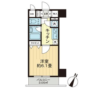 パレステュディオ飯田橋の間取り