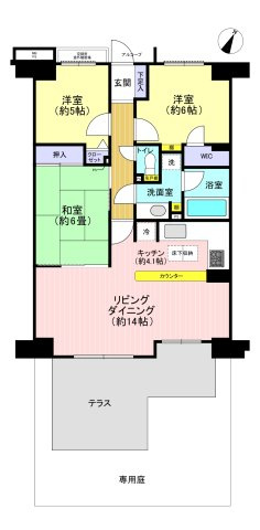 ライオンズマンション南林間ガーデンシティの間取り