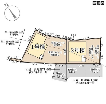南区良町第十二の区画図