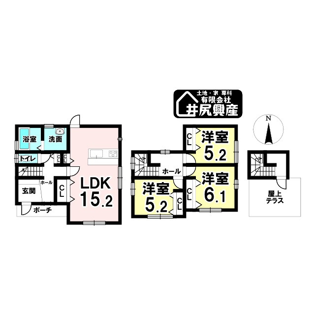 岩出市西安上 中古戸建の間取り