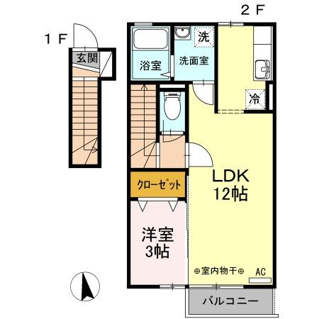 Ｄ－ｒｏｏｍ ＳＡＫＵＲＡの間取り