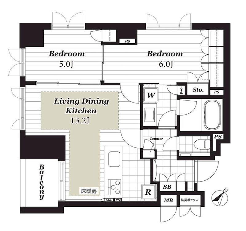 CONOE赤坂丹後町の間取り