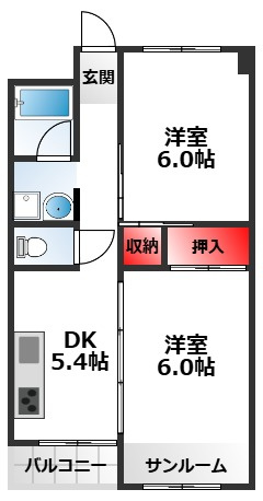 エトワールヴィルーR山本南の間取り
