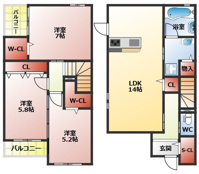 コンフォール昭栄の間取り