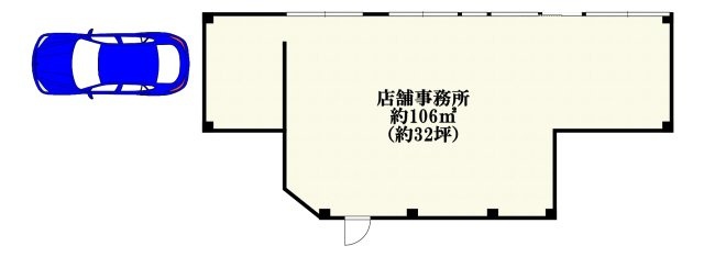 清久ハイツ1階店舗事務所の間取り