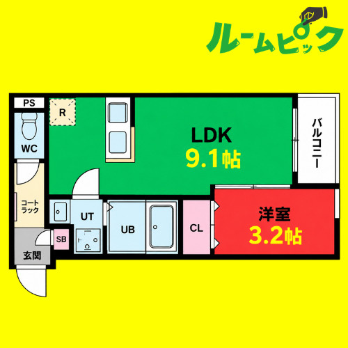 Calm中村日赤　名古屋市賃貸　仲介手数料無料の間取り