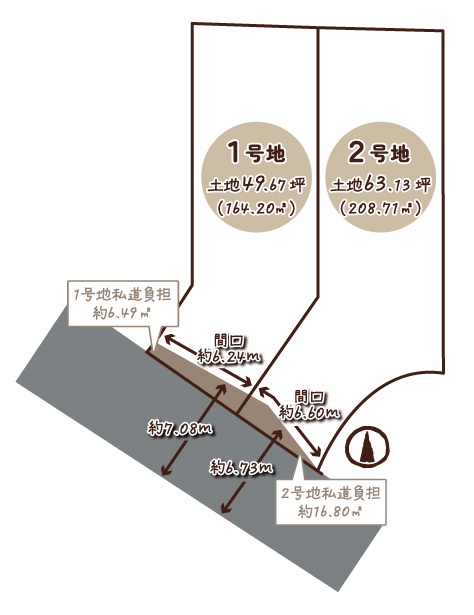 松室田中町の区画図