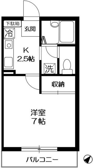クリエール南林間の間取り