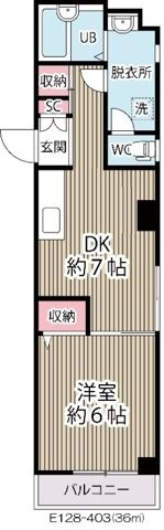 ＫＯＢ　６の間取り|間取りです。