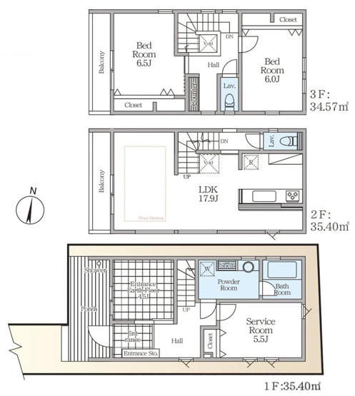 【間取り】 | 平塚市龍城ケ丘　全３棟　新築住宅
