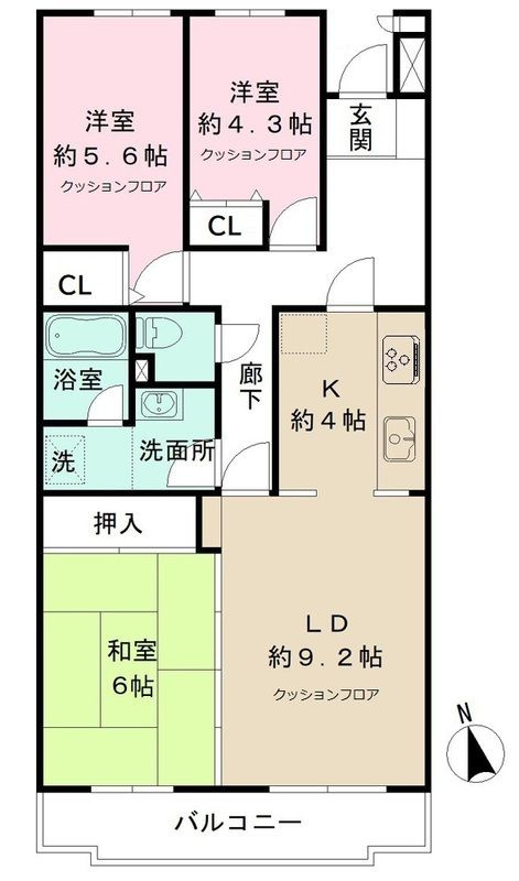 船橋夏見レジデンスの間取り