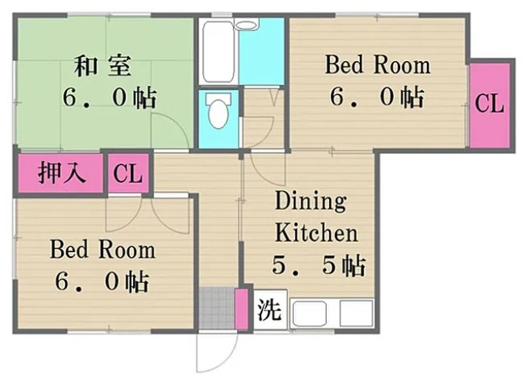 コーポ平山Ｂの間取り