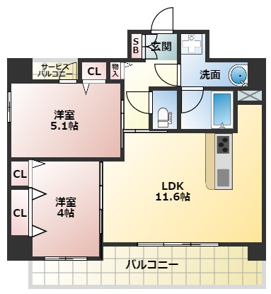 【間取り】 | ユープテリア天王寺