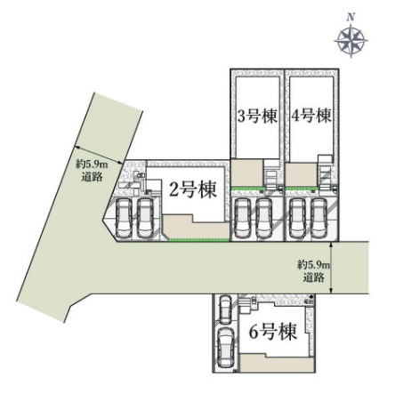 佐倉市表町2丁目第1期の区画図