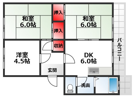 江尻マンションの間取り