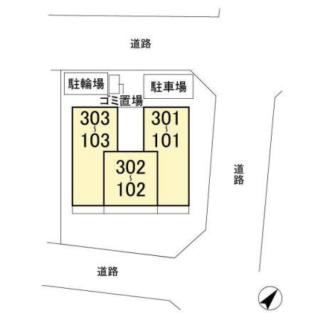 メゾンド　ベリタスの区画図