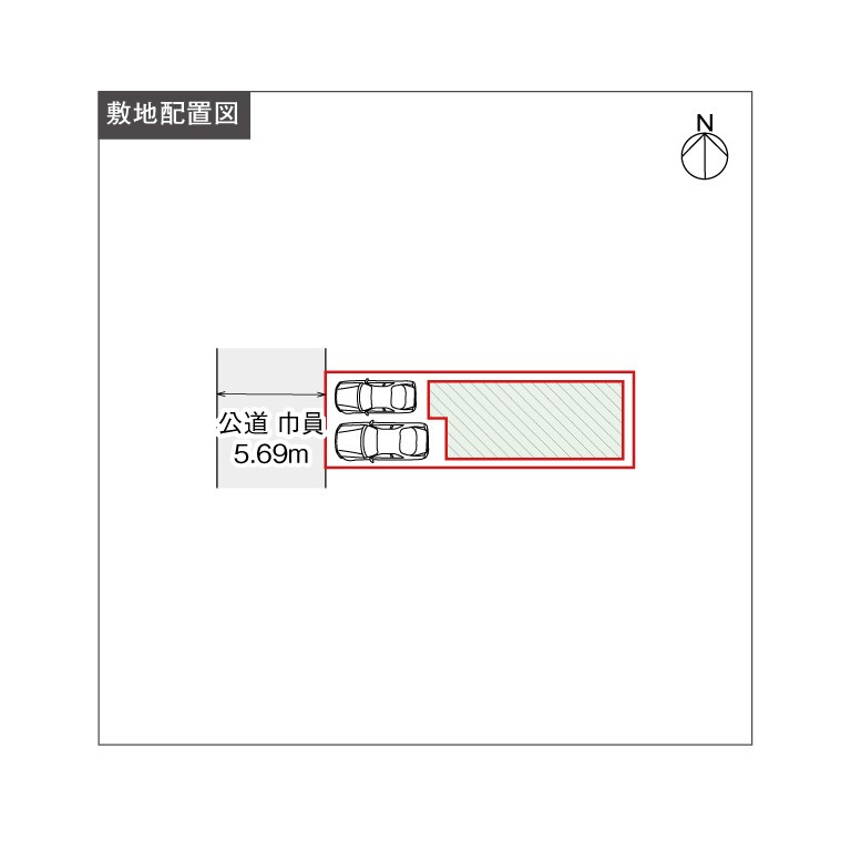 岐阜市長良東郷町２丁目土地の土地図
