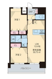 【間取り】 | ルカナル門前仲町 | 間取りです。