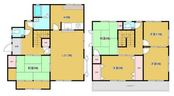 北新在家一戸建の間取り