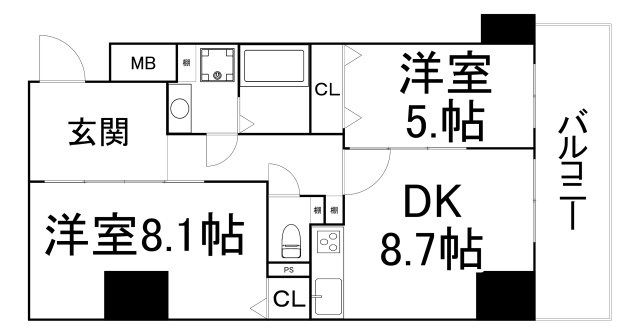 【間取り】 | ハイラインⅤ