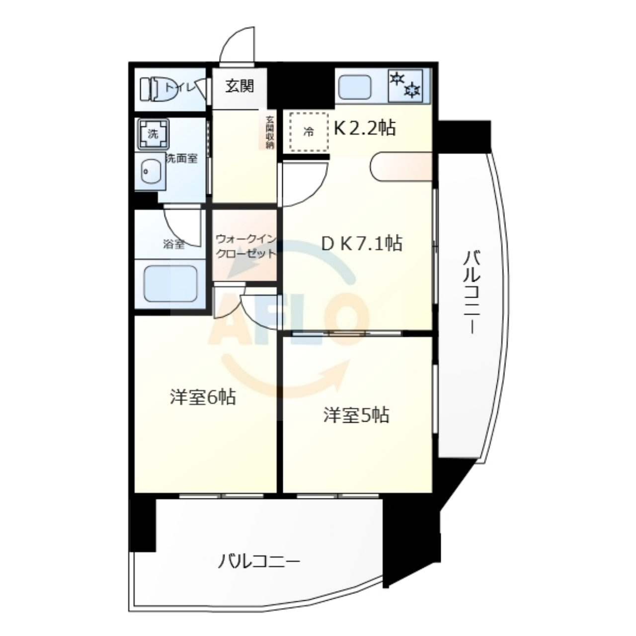エステムコート京橋セレブⅡサザンクロス　桜宮小学校区の間取り|エステムコート京橋セレブⅡサザンクロス　間取り