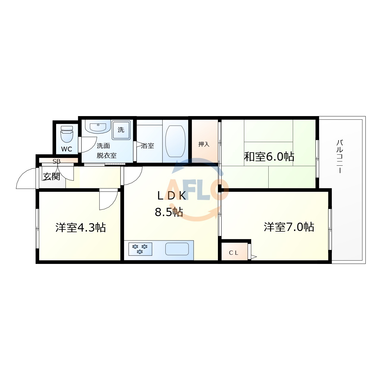 クレア・コート　東都島小学校区の間取り|クレア・コート　間取り