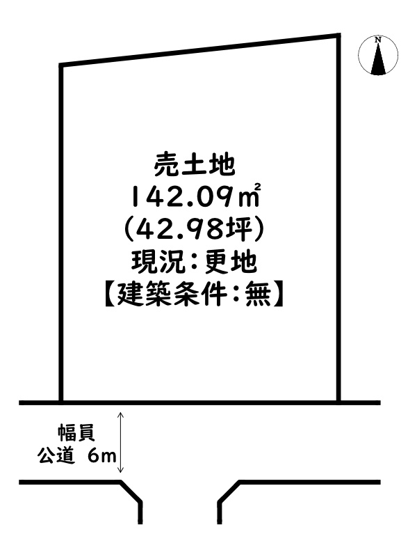 揖保郡太子町立岡/売土地の土地図