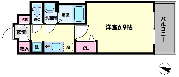 レシオス大阪城北詰の間取り|レシオス大阪城北詰　間取り