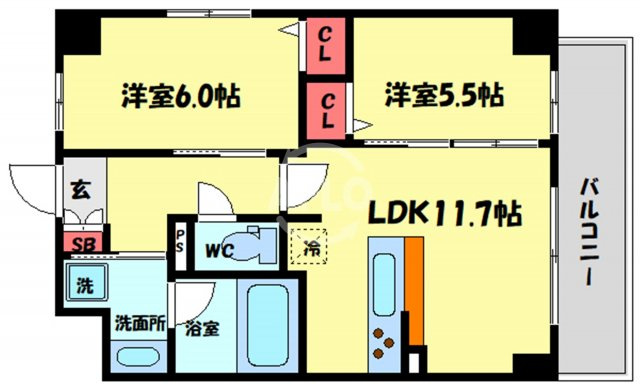 アベニール鷺洲　鷺洲小学校区の間取り|アベニール鷺洲　間取り