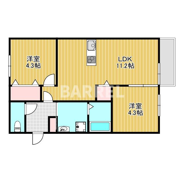 LA PORTE千里山の間取り