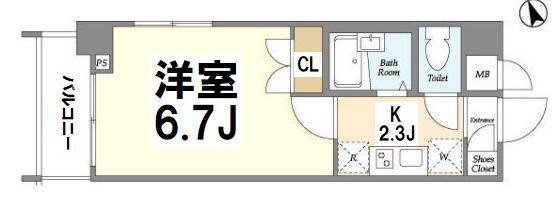 プライマル西船橋の間取り