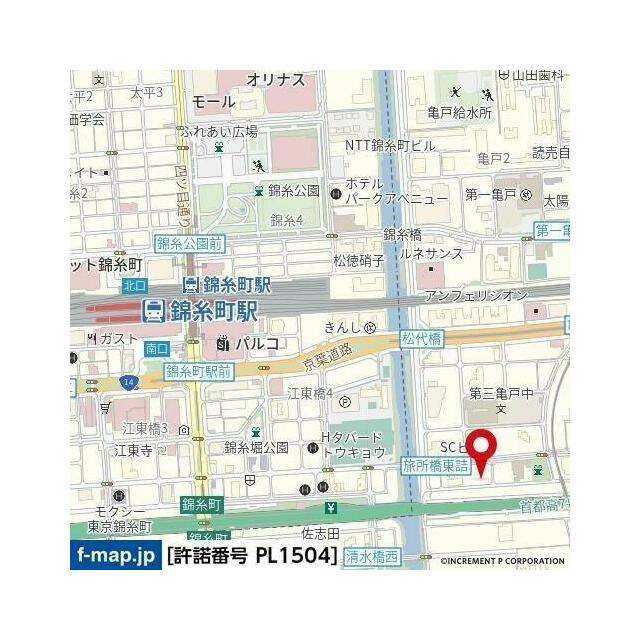 ルーブル錦糸町の地図