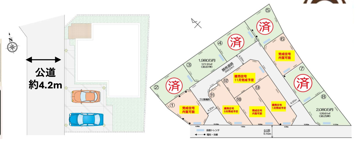 飯能市川寺12区画　6号棟の地図
